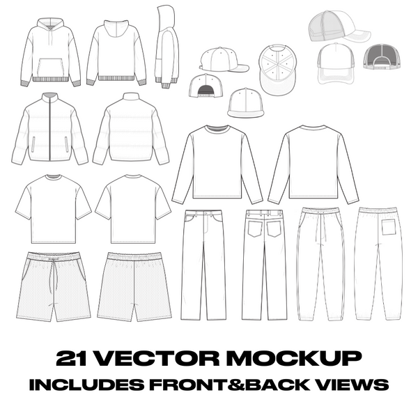 Street Wear Vector Mockups